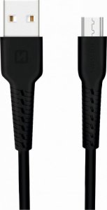 Kabel USB Swissten Swissten Basic Fast Charge 3A Micro USB Datu un Uzlādes Kabelis 1m Melns 1