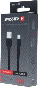 Kabel USB Swissten microUSB - microUSB 1 m Czarny (SW-BA-MIC-3A-1M-BK) 3
