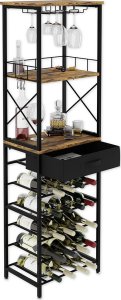 Lenmar REGAŁ NA WINO SOLIDNY STOJAK BUTELKI BAREK METALOWY ALKOHOLE PÓŁKA SZAFKA 1