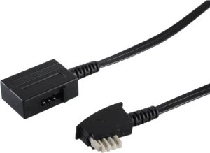 S-Impuls TAE-Verlängerungskabel (F) 6m schwarz (POLY) 1