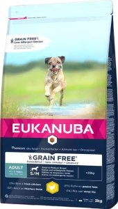 Triton EUKANUBA Adult Chicken S/M Grain Free 3kg 1