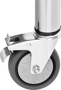 Royal Catering Stół metalowy gastronomiczny na kółkach z półką i rantem STAL 70 x 120 cm Stół metalowy gastronomiczny na kółkach z półką i rantem STAL 70 x 120 cm 4