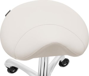 Physa Taboret stołek hoker kosmetyczny siodłowy na kółkach York do 150 kg beżowy Taboret stołek hoker kosmetyczny siodłowy na kółkach York do 150 kg beżowy 3