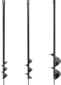 Hillvert Wiertnica świder ręczny do ziemi 3 wiertła śr. 80 mm 100 mm 150 mm gł. do 100 cm Wiertnica świder ręczny do ziemi 3 wiertła śr. 80 mm 100 mm 150 mm gł. do 100 cm 5