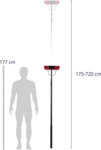 Ulsonix Szczotka myjka wodna teleskopowa z wężem do mycia okien paneli słonecznych dł. 7.2m Szczotka myjka wodna teleskopowa z wężem do mycia okien paneli słonecznych dł. 7.2m 3