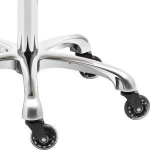 Physa Krzesło taboret hoker kosmetyczny z oparciem na kółkach do 150 kg WELLS szary Krzesło taboret hoker kosmetyczny z oparciem na kółkach do 150 kg WELLS szary 4