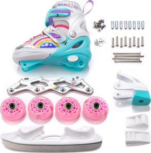 Rolki Meteor Rolki 4w1 Meteor Rainbow XS 25-28 Uniwersalny 9