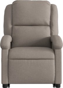 vidaXL vidaXL Podnoszony fotel masujący, rozkładany, kolor taupe, tkanina 9