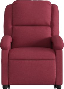 vidaXL vidaXL Podnoszony fotel masujący, rozkładany, bordowy, obity tkaniną 9