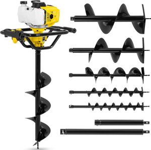 Hillvert Wiertnica spalinowa świder do ziemi 6 wierteł 2 przedłużki 2.3 kW Wiertnica spalinowa świder do ziemi 6 wierteł 2 przedłużki 2.3 kW 1