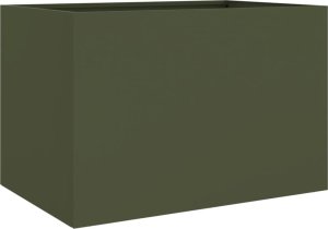 vidaXL vidaXL Donica, oliwkowa, 62x47x46 cm, stal walcowana na zimno 2