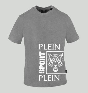 Plein Sport Koszulka T-shirt marki Plein Sport model TIPS406 kolor Szary. Odzież męska. Sezon: Wiosna/Lato L 1