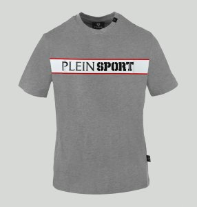 Plein Sport Koszulka T-shirt marki Plein Sport model TIPS405 kolor Szary. Odzież męska. Sezon: Wiosna/Lato L 1