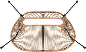 Springos Kanapa ogrodowa z rattanu na nóżkach, sofa ażurowa na taras beżowa UNIWERSALNY 12