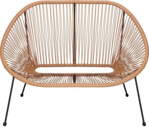 Springos Kanapa ogrodowa z rattanu na nóżkach, sofa ażurowa na taras beżowa UNIWERSALNY 13