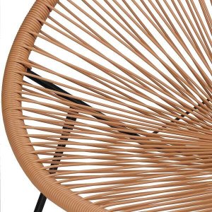 Springos Kanapa ogrodowa z rattanu na nóżkach, sofa ażurowa na taras beżowa UNIWERSALNY 9