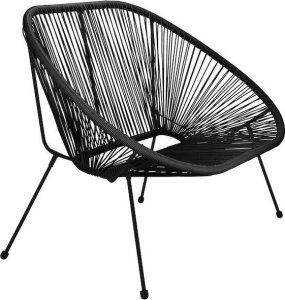 Springos Kanapa ogrodowa z rattanu na nóżkach, sofa ażurowa na taras czarna UNIWERSALNY 4