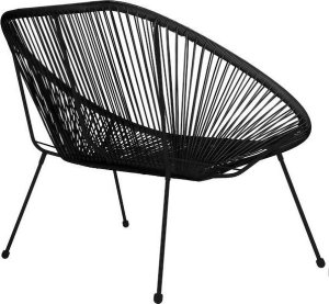Springos Kanapa ogrodowa z rattanu na nóżkach, sofa ażurowa na taras czarna UNIWERSALNY 6