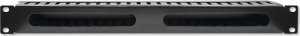 Organizer Qoltec Stalowy organizer kabli do szaf RACK 19" 24 porty 1U - czarny 4