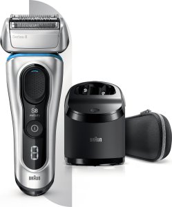 Braun Shaver 8390cc Cordless, Wet use, Lithium Ion, Number of shaver heads/blades 4, Srebrny 2