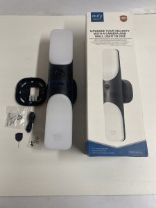 Kamera IP Eufy Eufy Wired Wall Light Cam S100 - Netzwerk-Uberwachungskamera - Aussenbereich - wetterfest - Farbe (Tag&Nacht) - 2048 x 1536 - 2K - Audio - drahtlos - Wi-Fi - Wechselstrom 120/230 V 2