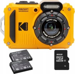 Aparat cyfrowy Kodak WPZ2 Yellow + 2x16GB SD Card + 2nd Battery 1