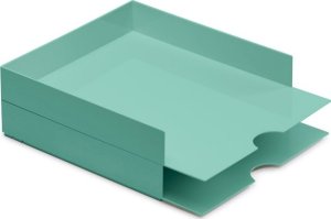 Moxom Zestaw pojemników MOXOM Modular Letter Tray, 320x260x60mm, 2 szt., turkusowy 1