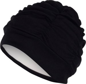 Fashy Ladies fabric swimcap FASHY SWIM 3403 20 black  with plastic lining and soft headband 1