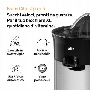 Wyciskarka do cytrusów Braun Braun CJ 5050 CitrusQuick5 schwarz Zitruspresse 3