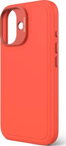 Decoded Decoded AntiMicrobial Silicone Stacks Backcover - silikonowa obudowa ochronna do iPhone 16 kompatybilna z MagSafe (tangerine) 1