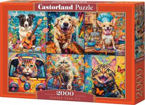 Castor Puzzle 2000 elementów Pieski Kotki Zwierzštka domowe 1