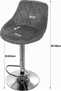 Leobert Hoker KAST - aksamit czarny / baza chrom 2