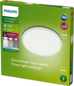 Philips SUPERSLIM CEILING SSW 15W 40K WHITE IP54 12
