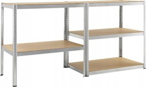 Funfit Regał metalowy magazynowy 180x90x40 cm 6