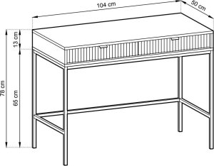 Intesi Toaletka Delicious ryflowana szara 5