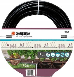 Gardena Gardena Micro-Drip-System drip line for bushes/hedges 1.6 l/h, 25 meters, dripper (black, model 2023, above and below ground) 1