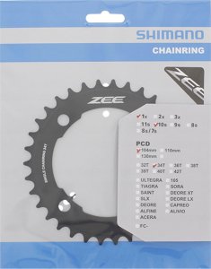 Shimano Zębatka rowerowa przednia Shimano ZEE FC-M640 34T 1