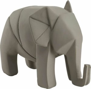 Atmosphera Figurka Elephant Origami szary 1