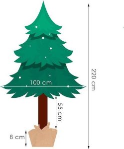 Springos Choinka na pniu 220 cm sztuczna świerk śnieżony UNIWERSALNY 16