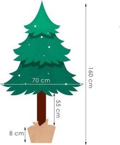 Springos Choinka na pniu 160 cm sztuczna świerk śnieżony UNIWERSALNY 17