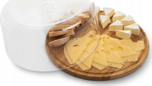 Practic Drewniana patera z przeźroczystym kloszem, Ø 30 cm 6