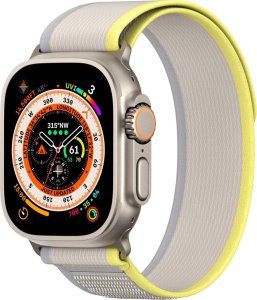 Dux Ducis Sportowy pasek na rzepy do Apple Watch Ultra / 9 / 8 / 7 / 6 / SE / 5 / 4 / 3 / 2 / 1 (42, 44, 45, 49 mm) Dux Ducis Strap YJ Version - żółto-beżowy 1