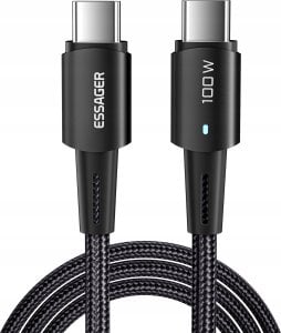 Kabel USB Essager Kabel USB-C do USB-C 100W Essager 1m (czarny) 1