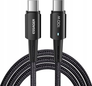 Kabel USB Essager Kabel USB-C do USB-C 100W Essager 1m (czarny) 4