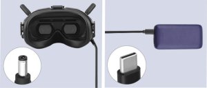 Kabel zasilający BRDRC KABEL ZASILAJĄCY DO ŁADOWARKI POWERBANKA DJI AVATA GOGLE FPV V2 USB C - DC 153 CM PD 8