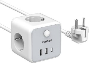 Listwa zasilająca Tessan Listwa zasilająca TESSAN TS-301-C-GR 1