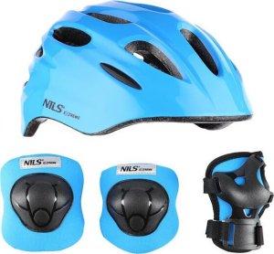 Nils Extreme Zestaw kask z ochraniaczami niebieski Nils Extreme mtw01 h210 rozmiar XS 1