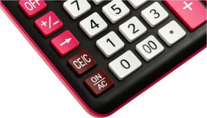 Kalkulator Eleven ELEVEN Kalkulator biurowy czarny CDC120BKRD białe i różowe klawisze oraz różowa ramka wokół wyświetlacza 4