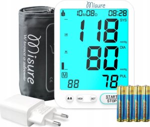 Ciśnieniomierz Misure Ciśnieniomierz naramienny Mi Med 7, arytmia, mówi po polsku, z zasilaczem 2