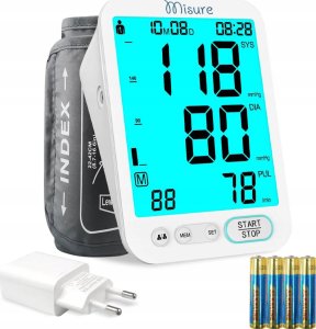 Ciśnieniomierz Misure Ciśnieniomierz naramienny Mi Med 7, arytmia, mówi po polsku, z zasilaczem 5